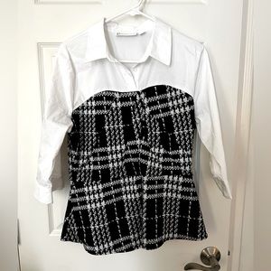 New York & Company Work Blouse; size L